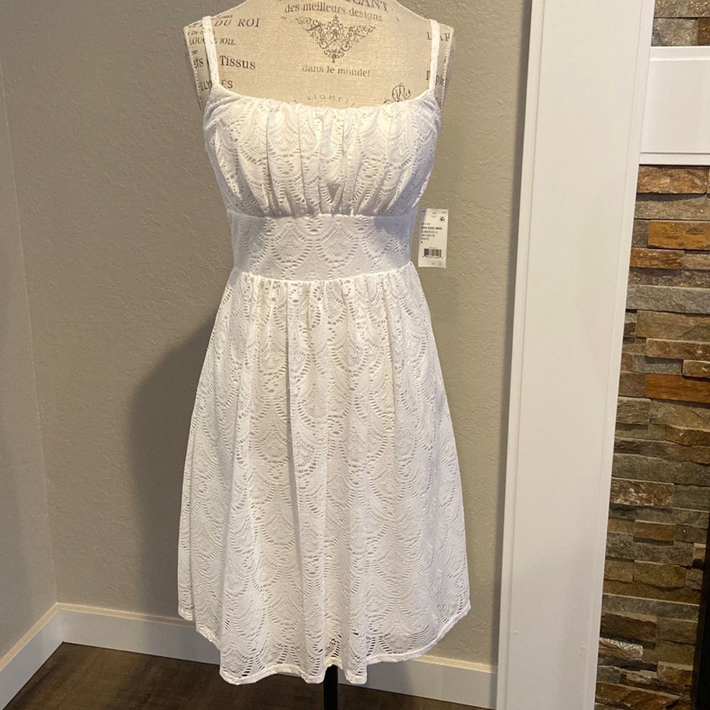 NWT B. Smart White Lace Sundress size 8
